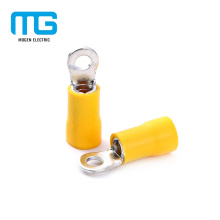 Yellow Copper Ground Wire Insulated Ring Terminal Lug